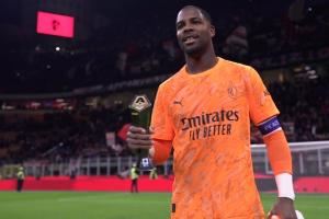 7次扑救+扑点完成零封,官方:迈尼昂当选米兰1-0罗马全场最佳 7次扑救+扑点完成零封,官方:迈尼昂当选米兰1-0罗马全场最佳